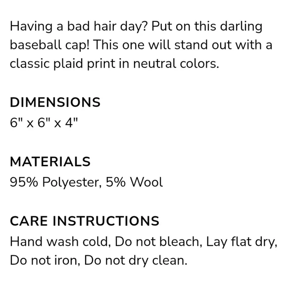 Plaid Faux Fur Hat - Picture 6 of 6